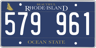 RI license plate 579961
