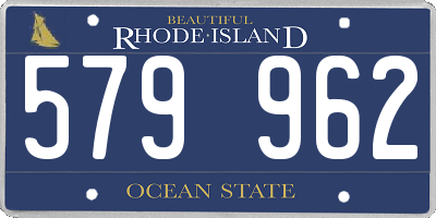 RI license plate 579962