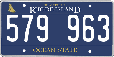 RI license plate 579963