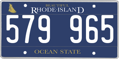 RI license plate 579965