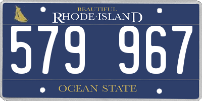 RI license plate 579967