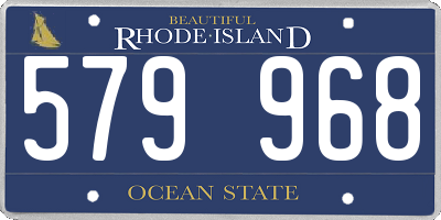 RI license plate 579968