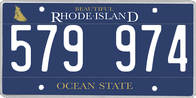 RI license plate 579974