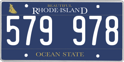 RI license plate 579978