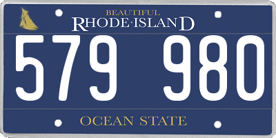 RI license plate 579980