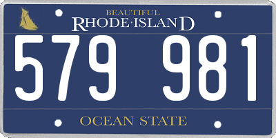 RI license plate 579981
