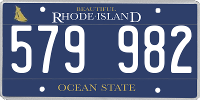 RI license plate 579982