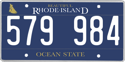 RI license plate 579984