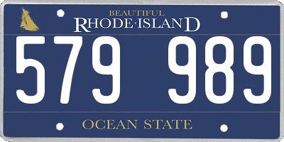 RI license plate 579989