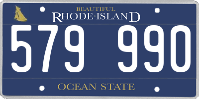 RI license plate 579990