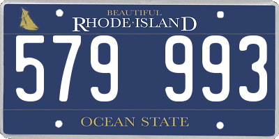 RI license plate 579993