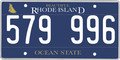 RI license plate 579996