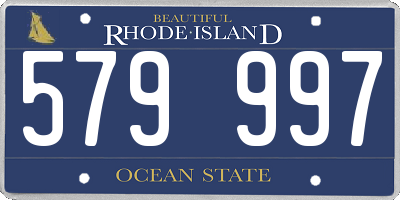 RI license plate 579997