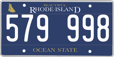 RI license plate 579998