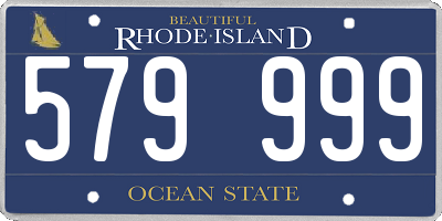 RI license plate 579999