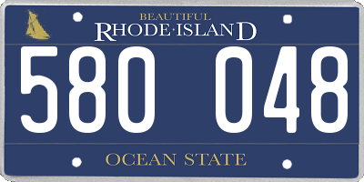 RI license plate 580048