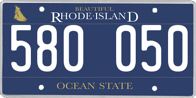 RI license plate 580050