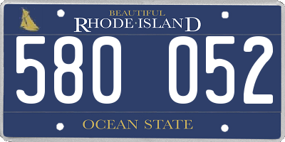 RI license plate 580052