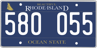 RI license plate 580055
