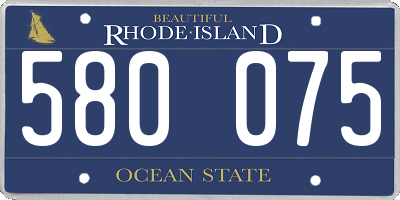 RI license plate 580075