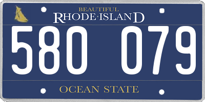 RI license plate 580079