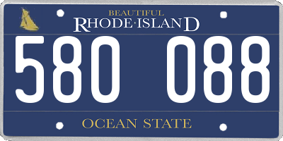 RI license plate 580088