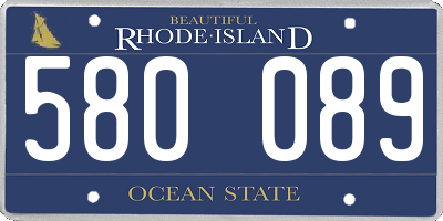 RI license plate 580089