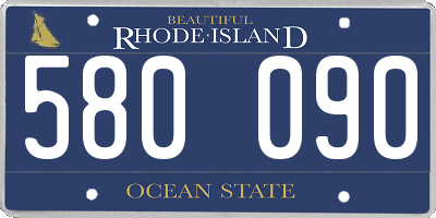 RI license plate 580090