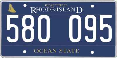 RI license plate 580095