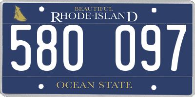 RI license plate 580097