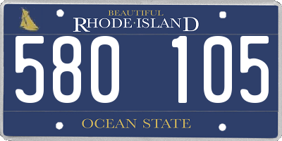 RI license plate 580105