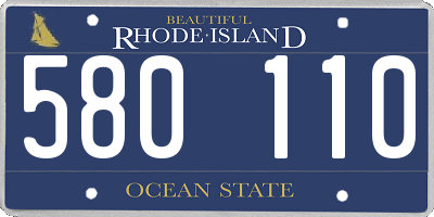 RI license plate 580110
