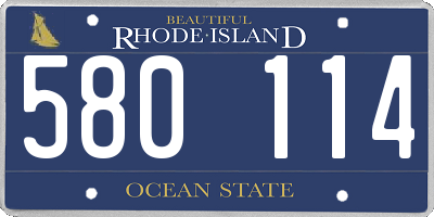 RI license plate 580114