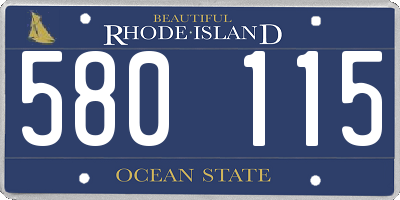 RI license plate 580115
