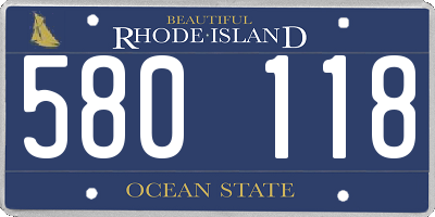 RI license plate 580118
