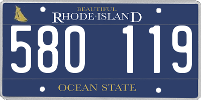 RI license plate 580119