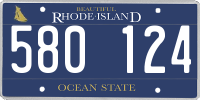 RI license plate 580124