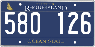 RI license plate 580126