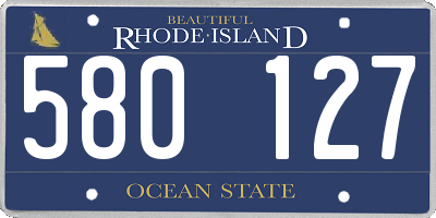 RI license plate 580127