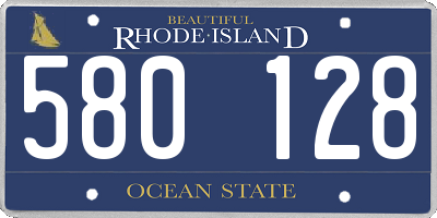 RI license plate 580128