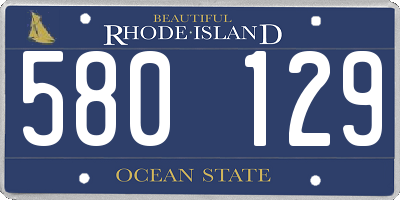 RI license plate 580129