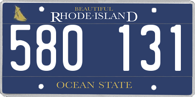 RI license plate 580131