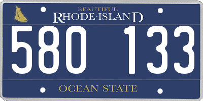 RI license plate 580133