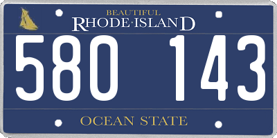 RI license plate 580143