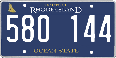 RI license plate 580144