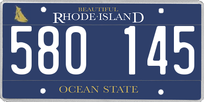 RI license plate 580145