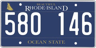 RI license plate 580146