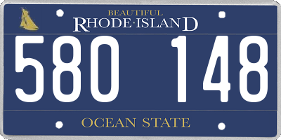 RI license plate 580148