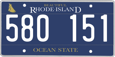 RI license plate 580151