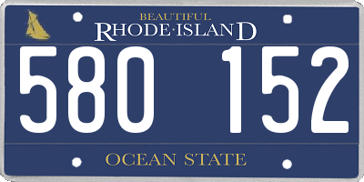 RI license plate 580152